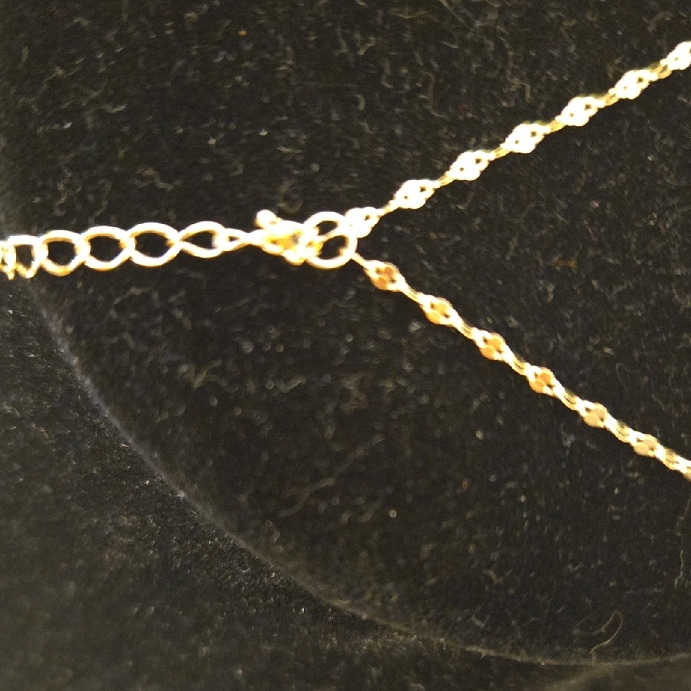 Elegant Gold Over Silver Women's Necklace 2 Tier Necklace 16" And 14" - Picture 2 of 3